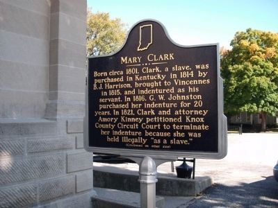 Side "A" - - Mary Clark Marker. Click for full size. Side "A" - - Mary Clark Marker image. Click for full size.