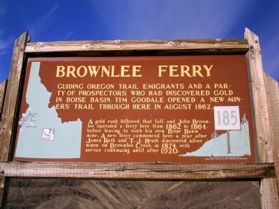 Brownlee Ferry Marker image. Click for full size.