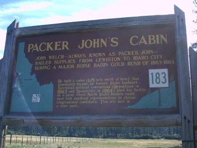 Packer John's Cabin Marker. Click for full size. Packer John's Cabin Marker image. Click for full size.