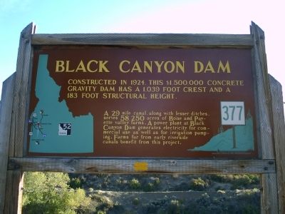 Black Canyon Dam Marker image. Click for full size.