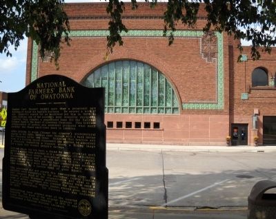 National Farmer's Bank of Owatonna Marker. Click for full size. National Farmer's Bank of Owatonna Marker image. Click for full size.