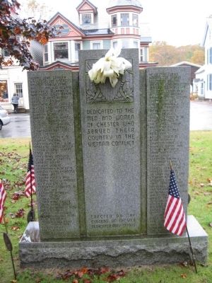 Chester Vietnam Conflict Monument. Click for full size. Chester Vietnam Conflict Monument image. Click for full size.