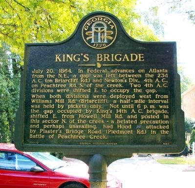 King's Brigade Marker. Click for full size. King's Brigade Marker image. Click for full size.