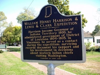 Side "A" - - William Henry Harrison - & - Lewis & Clark Expedition Marker image. Click for full size.