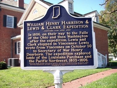 Side "B" - - William Henry Harrison - & - Lewis & Clark Expedition Marker image. Click for full size.