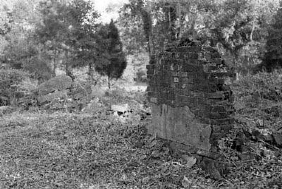 Old White Meeting House and Cemetery North wall ruins. Click for full size. Old White Meeting House and Cemetery North wall ruins image. Click for full size.