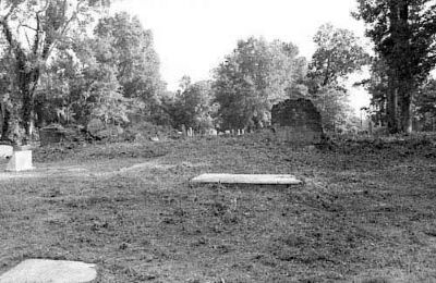 Old White Meeting House and Cemetery North wall ruins. Click for full size. Old White Meeting House and Cemetery North wall ruins image. Click for full size.