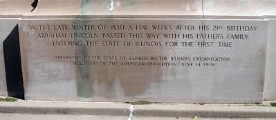 Abraham Lincoln & Family Moved to Illinois Marker image. Click for full size.