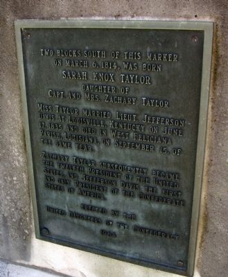 Sarah Knox Taylor Marker. Click for full size. Sarah Knox Taylor Marker image. Click for full size.