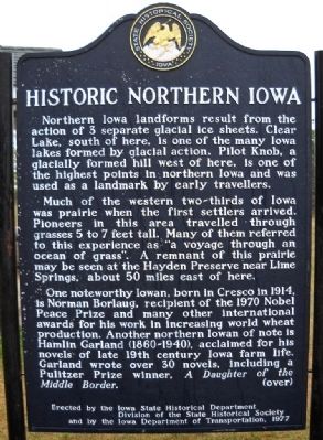 Historic Northern Iowa Marker. Click for full size. Historic Northern Iowa Marker image. Click for full size.