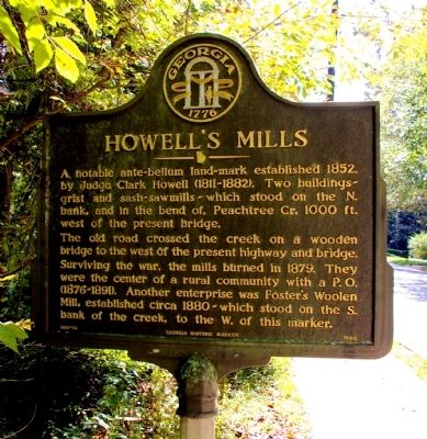 Howell's Mills Marker. Click for full size. Howell's Mills Marker image. Click for full size.