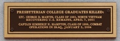 Post Vietnam Military Operations Marker - Lower Plaque image. Click for full size.