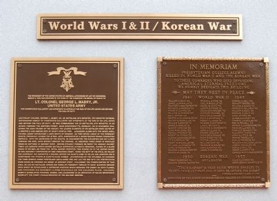 World Wars I & II / Korean War Marker image. Click for full size.