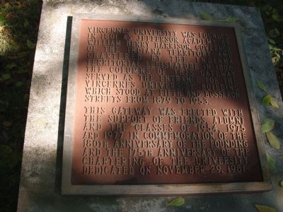 Vincennes University Marker image. Click for full size.