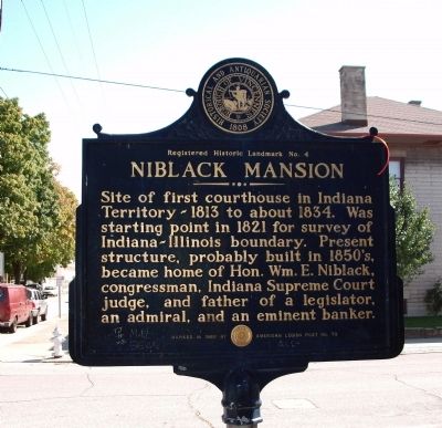 Niblack Mansion Marker image. Click for full size.