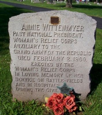 Annie Wittenmyer Marker. Click for full size. Annie Wittenmyer Marker image. Click for full size.