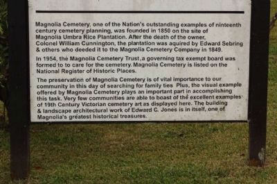 Magnolia Cemetery Marker image. Click for full size.