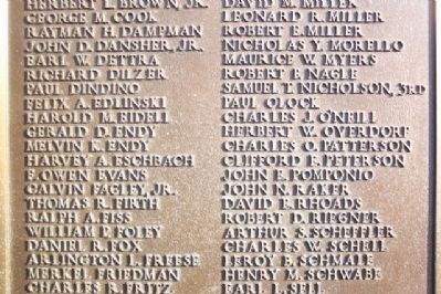 Pottstown War Memorial WWII Roll of Honor. Click for full size. Pottstown War Memorial WWII Roll of Honor image. Click for full size.