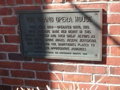 The Grand Opera House Marker image. Click for full size.