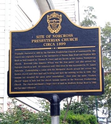 Site of Norcross Presbyterian Church Circa 1899 Marker image. Click for full size.
