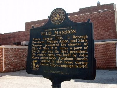 Obverse Side - - Ellis Mansion Marker. Click for full size. Obverse Side - - Ellis Mansion Marker image. Click for full size.