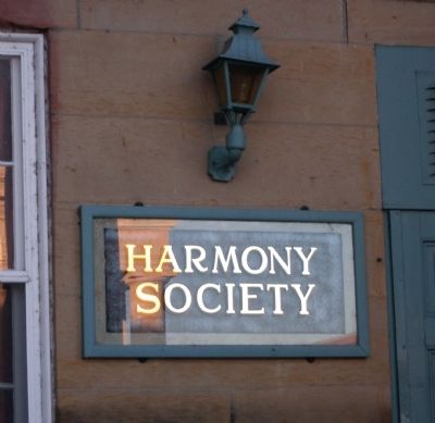 "Harmony Society" - - Owns the Mansion and Hold Its Meetings There In. . .. Click for full size. "Harmony Society" - - Owns the Mansion and Hold Its Meetings There In. . . image. Click for full size.