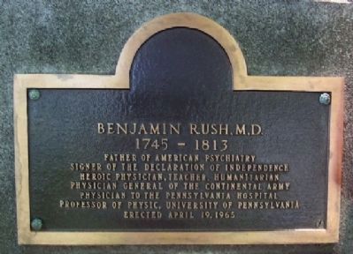 Benjamin Rush Marker. Click for full size. Benjamin Rush Marker image. Click for full size.