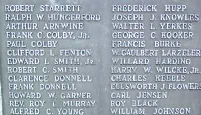 Hatboro World War I Memorial Honor Roll. Click for full size. Hatboro World War I Memorial Honor Roll image. Click for full size.