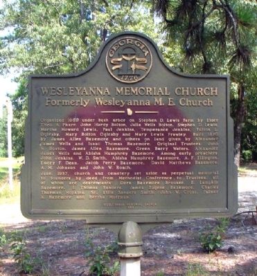 Wesleyanna Memorial Church Marker image. Click for full size.