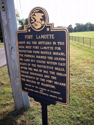 Looking East - - Fort LaMotte Marker. Click for full size. Looking East - - Fort LaMotte Marker image. Click for full size.