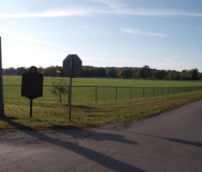 Looking South / East - - Fort LaMotte Marker. Click for full size. Looking South / East - - Fort LaMotte Marker image. Click for full size.