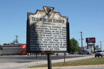 Old Moncks Corner Marker image. Click for full size.