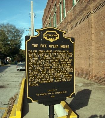 Looking West - - The Fife Opera House Marker. Click for full size. Looking West - - The Fife Opera House Marker image. Click for full size.