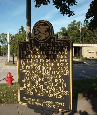 Another View - - United States Land Office Marker. Click for full size. Another View - - United States Land Office Marker image. Click for full size.