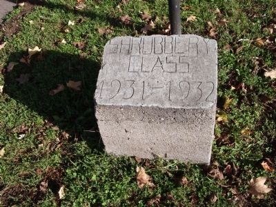 "" Shrubbery - - Class 1931 - 1932 "" Concrete Marker. Click for full size. "" Shrubbery - - Class 1931 - 1932 "" Concrete Marker image. Click for full size.