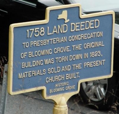 Presbyterian Congregation of Blooming Grove Marker. Click for full size. Presbyterian Congregation of Blooming Grove Marker image. Click for full size.