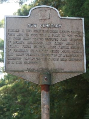 New Cemetery Marker. Click for full size. New Cemetery Marker image. Click for full size.