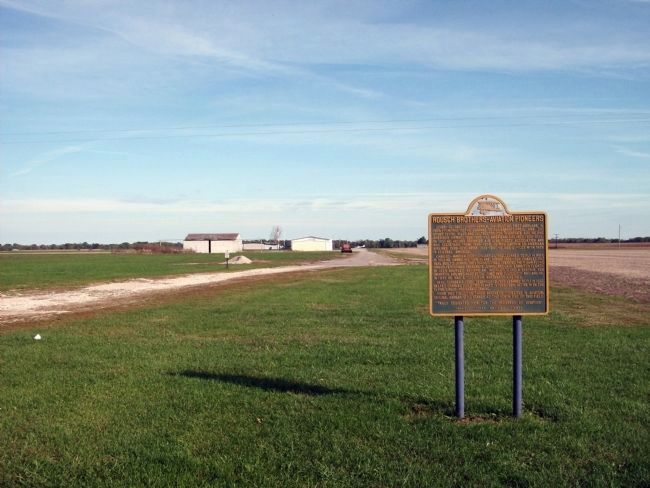 North View of Rousch Brothers - Aviation Pioneers Marker. Click for full size. North View of Rousch Brothers - Aviation Pioneers Marker image. Click for full size.