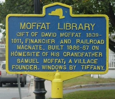 Moffat Library Marker. Click for full size. Moffat Library Marker image. Click for full size.