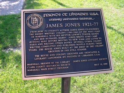 James Jones 1921 - 77 Marker image. Click for full size.