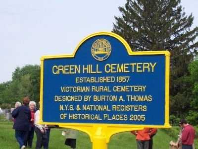Green Hill Cemetery Marker. Click for full size. Green Hill Cemetery Marker image. Click for full size.