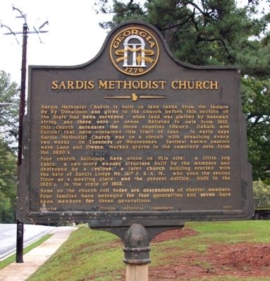 Sardis Methodist Church Marker image. Click for full size.