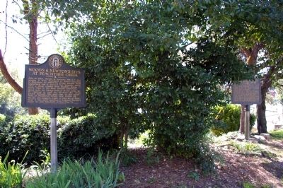 Wood's & Newton's Divs. at Peachtree Creek Marker. Click for full size. Wood's & Newton's Divs. at Peachtree Creek Marker image. Click for full size.