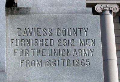 Right Front Panel - - Civil War Memorial - Daviess County Indiana Marker image. Click for full size.