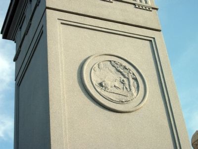 "Great Seal" of Indiana - - Civil War Memorial image. Click for full size.