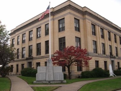 Pike County Courthouse -and- Revolutionary War Memorial Marker. Click for full size. Pike County Courthouse -and- Revolutionary War Memorial Marker image. Click for full size.