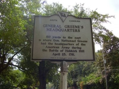 General Greene's Headquarters Marker image. Click for full size.