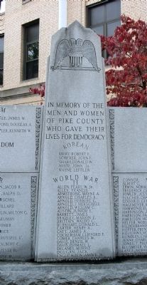 Center Panel - - Pike County War Memorial Marker image. Click for full size.