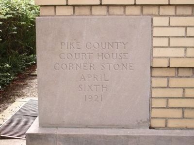 1921 Courthouse Corner Stone - Pike County image. Click for full size.