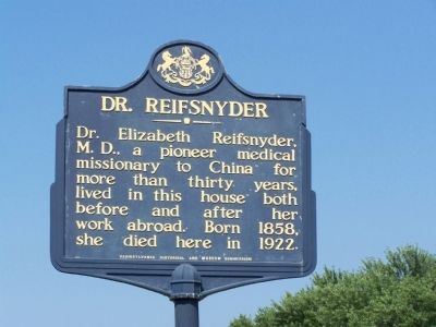 Dr. Reifsnyder Marker. Click for full size. Dr. Reifsnyder Marker image. Click for full size.